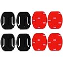 Action Pro 3M Flat Adhesive Mount Sticky Mount Compatible with GoPro Hero 13/12/11/10/9/8/7/6/5/4/3+/3, DJI Osmo, Insta360, SJCAM, YI &amp; Eken Action Cameras (Pack of 4)