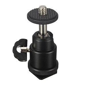 action pro adjustable 1434 swivel angle ball hot shoe mount adapter holder compatible with all dslr camera stand