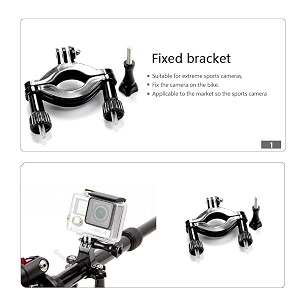 action pro big diameter motorcycle handlebar mount with 3-way adjustable arm compatible with gopro hero 13121110987654321 insta360 sjcam yi eken 4k amp other action cameras