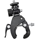 Action Pro Bike Ball Head Motorcycle Handlebar Clamp Mount Compatible with GoPro Hero 13 12 11 10 9 8 7 6 5 4 3+ 3 SJCAM Yi 4K Eken Action Camera (Black)