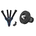 Action Pro™ Helmet Chin Mount Strap Compatible with All Smartphones GoPro Hero &amp;&amp; Stainless Steel Tripod Mount Adapter Compatible with GoPro Hero 11 10 9 8 7 6 5 4 3+ 3 Mount to 1/4