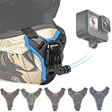 Action Pro Helmet Chin Mount Strap with J Hook Compatible with All Smartphones and GoPro 13 12 11 10 9 8 7 5 4 | SJCAM | DJI Osmo | Insta360 X4 X3 X2 &amp; Other Action Cameras [Made in India] (Blue)