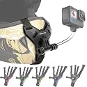 Action Pro Helmet Chin Strap Mount Joint J Hook with Screw Compatible with All Smartphones and GoPro 13 12 11 10 9 8 7 5 4 | SJCAM | DJI Osmo | Insta360 X4 X3 X2 &amp; Other Action Cameras (Black 2.0)