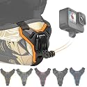 Action Pro Helmet Chin Mount Strap with J Hook Compatible with All Smartphones and Hero 13 12 11 10 9 8 7 5 4 | SJCAM | DJI Osmo | Insta360 X4 X3 X2 &amp; Other Action Cameras [Made in India] (Orange)
