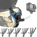 Action Pro Helmet Chin Strap Mount Joint J Hook with Screw Compatible with All Smartphones and GoPro 13 12 11 10 9 8 7 5 4 | SJCAM | DJI Osmo | Insta360 X4 X3 X2 &amp; Other Action Cameras (Blue 2.0)