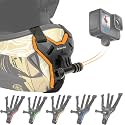 Action Pro Helmet Chin Strap Mount Joint J Hook with Screw Compatible with All Smartphones and GoPro 13 12 11 10 9 8 7 5 4 | SJCAM | DJI Osmo | Insta360 X4 X3 X2 &amp; Other Action Cameras (Orange 2.0)