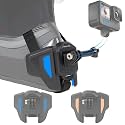 Action Pro Upgraded Motorcycle Helmet Strap Front Chin Mount Compatible with All Smartphones and GoPro 13 12 11 10 9 8 7 5 4 | SJCAM | DJI Osmo | Insta360 X4 X3 X2 &amp; Other Action Cameras (Blue 3.0)