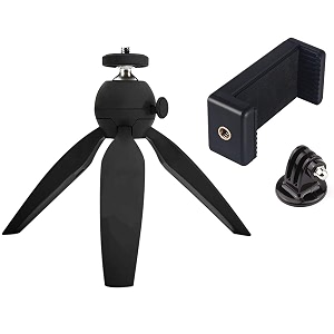action pro mini tripod adapter with mobile tripod holder compatible with gopro-131211109876533sjcamyi black