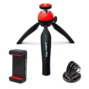 action pro mini tripod adapter mobile tripod holder compatible with gopro-1312111098765433sjcamyi red
