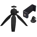 Action Pro Mini Tripod Adapter with Mobile Tripod Holder Compatible with GoPro-13/12/11/10/9/8/7/6/5/3+/3/SJCAM/YI (Black)