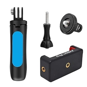 action pro mp-3 shorty mini extension pole tripod with mobile tripod holder compatible with gopro -1312111098765433sjcamyi4kekendji osmonoise play and other action cameras blue