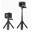 Action Pro MP-3 Shorty Mini Extension Pole Tripod with Mobile Tripod Holder Compatible with GoPro -13/12/11/10/9/8/7/6/5/4/3+/3/SJCAM/YI/4K/Eken/DJI OSMO/Noise Play and Other Action Cameras (Blue)