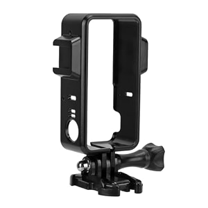 action pro protective frame cage with dual cold shoes compatible with dji osmo action 2 camera