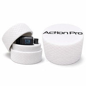 action pro protective storage case compatible with gopro hero 13 12 11 10 9 black  hard shell portable carry case  shockproof travel case with threaded lid  action camera accessories box