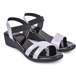 Action Womens Patent Platform SandalsOpen Toe Elastic