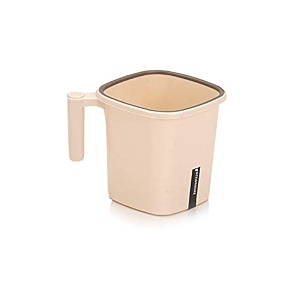 actionware plastic lightweight unbreakable bathroom mug 15 litre light brown pack of 2 i 2