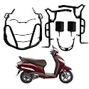 Activa 125 Crash Guard with FIX FOOTREST and Frame Slider LAGGUARD Front and Rear Crash Guard Suitable for Activa 125, BS4, BS6 Scooter (Full Set)