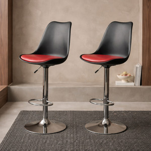 activa rapid bar stool with adjustable heightswivel chair for barcafe - set of 2 metal bar stool