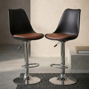 activa rapid bar stool with adjustable heightswivel chair for barcafe - set of 2 metal bar stool