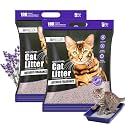 Activated Cat Litter, Lavender - 5 Kg Bentonite Clay Cat Essentials | Natural, Low Dust | Quick-Clumping, Scoopable | Odour Locking with Lavender | Hygiene for Cats | Pack of 2
