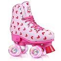 Active Girls' Adjustable Roller Skate, Sleek Design, Premium PU Leather Scuff-Resistant Easy to Clean, Gift for Girls Kids