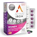 Active Iron Supplement  25mg + Multivitamin for Women, Gentle on Stomach