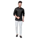 BE ACTIVE Men's Linen Blend Casual Mandarin Collar Shirt Colour