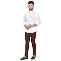 BE ACTIVE Men's Linen Blend Casual Mandarin Collar Shirt Colour