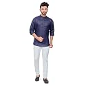 BE ACTIVE Men's Linen Blend Casual Mandarin Collar Shirt Colour