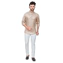 BE ACTIVE Men's Linen Blend Casual Mandarin Collar Shirt Colour