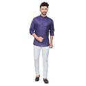 BE ACTIVE Men's Linen Blend Casual Mandarin Collar Shirt Colour