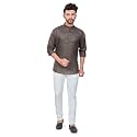 BE ACTIVE Men's Linen Blend Casual Mandarin Collar Shirt Colour