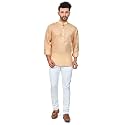 BE ACTIVE Men's Linen Blend Casual Mandarin Collar Shirt Colour