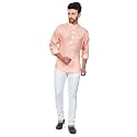 BE ACTIVE Men's Linen Blend Casual Mandarin Collar Shirt Colour