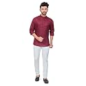 BE ACTIVE Men's Linen Blend Casual Mandarin Collar Shirt Colour
