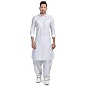 BE ACTIVE Pathani Salwar Kurta Set Cotton, Solid Pattern for Wedding, Festivals, Full Sleeves High Neck