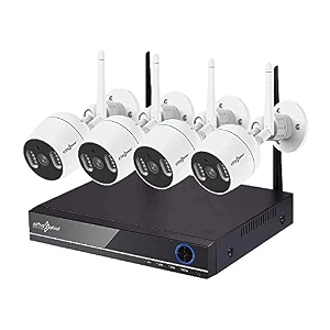 active pixel auto-pair 3mp wireless 4 channel hd nvr kit with 4x1536p hd outdoorindoor ip65 waterproof ip security camera with audio