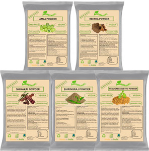 activeland amla reetha shikakai  methi dana powder - hair pack for healthy hair combo 400 g