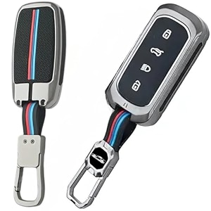 metal shell silicone key cover for tata curvv amp curvv ev  360 protection  4 button remote key cover black