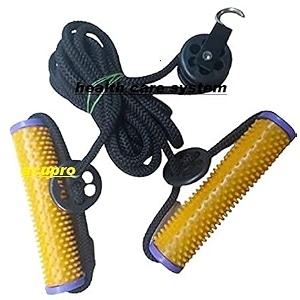 shoulder pully manual physiotherapy paralysis exercise equipment door gym rope exerciser pully with handle acupressure multicolor