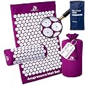 Acupressure Mat & Pillow Set, 4-in-1, 29", Hot/Cold Pack, Purple