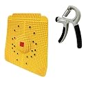 Acupuncture Foot Power Mat | | Active Magnetic Pyramidal | Foot Massager, Blood Circulation Acupressure Mat for Feet, Sturdy Magnetic Acupressure Experience (Power mat + Hand Gripper 5-60 kg)