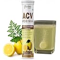 ACV Moringa Effervescent Tablets with Lemon Flavor | Enriched with Apple Cider Vinegar, Moringa &amp; Cinnamon | Refreshing Daily Detox, Supports Weight Management &amp; Digestive Health | 15 Tablets