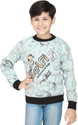 AD & AV Printed, Self Design Round Neck Casual Boys Light Blue Sweater