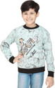 AD & AV Printed, Self Design Round Neck Casual Boys Light Blue Sweater