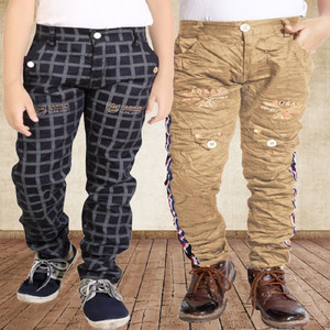 ad  av regular fit boys black beige trousers