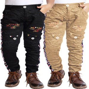 ad  av regular fit boys multicolor trousers
