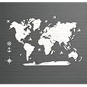 AD INFINITUM® 3D Wooden World Map Wall Decor | Premium Home Decor | Office Decor | wall decor (4 x 3 feet, White Oak)
