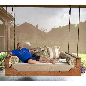 solid wood hanging 2 seater swing chair  wooden hammock swing sofa with rope amp complete accessories for living room indoor outdoor balcony amp garden  house big swings jhula  pine