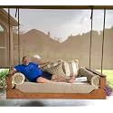 Solid Wood Hanging 2 Seater Swing Chair | Wooden Hammock Swing Sofa with Rope &amp; Complete Accessories for Living Room, Indoor, Outdoor, Balcony &amp; Garden | House Big Swings Jhula | Pine